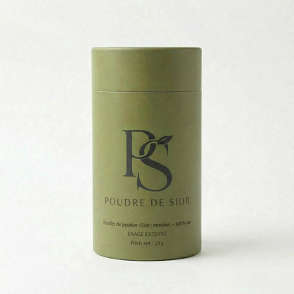 Pot 50 g de poudre de Sidr (feuilles de jujubier moulues) – usage externe