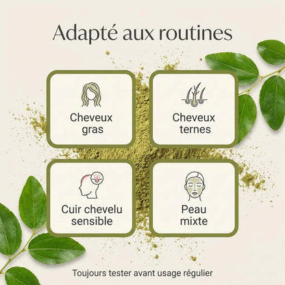 Poudre de Sidr adaptée aux routines capillaires et soins de la peau – usage externe

