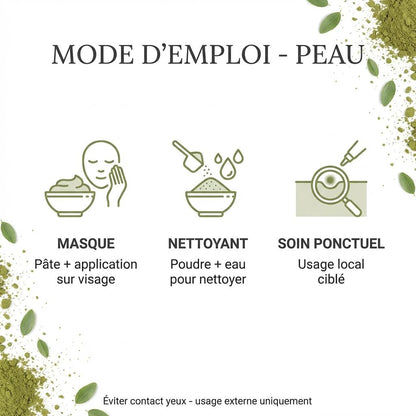 Poudre de Sidr – mode d’emploi pour la peau (préparation et application en usage externe)